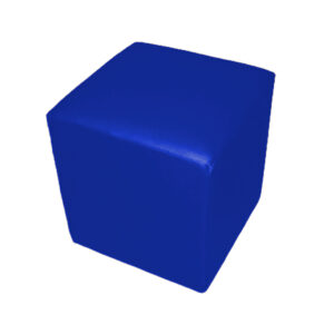 Pouf Cube bleu