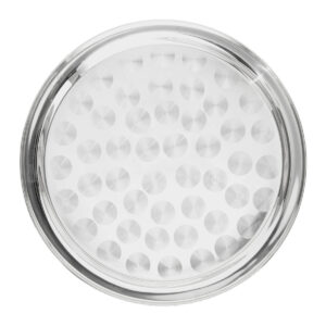 Tray stainless steel swirl