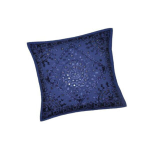 Coussin mosaïque bleu marin